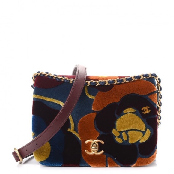 Chanel Velvet Limited Edition Camellia Flap Bag - Picture 3 of 4
